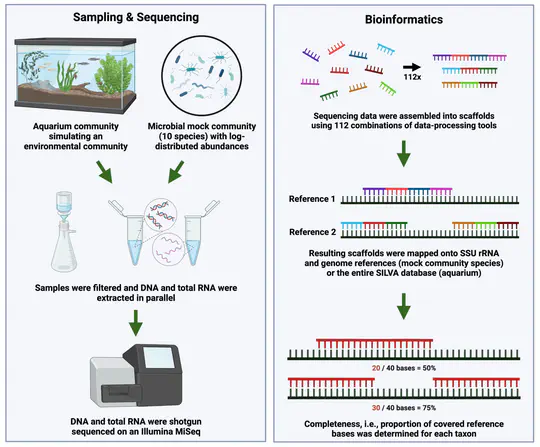 Reconstruction of small subunit ribosomal RNA from high-throughput sequencing data: A comparative study of metagenomics and total RNA sequencing